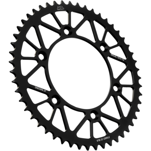 JT Sprockets - JT Sprockets RaceLite Aluminum Rear Sprocket - 51T - Black - JTA897.51BLK