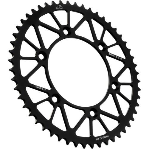 JT Sprockets - JT Sprockets RaceLite Aluminum Rear Sprocket - 52T - Black - JTA897.52BLK