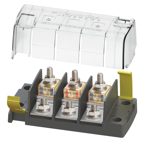 Blue Sea Systems - Blue Sea 5194 MRBF Surface Mount 3 Circuit Fuse Block - Independent Source