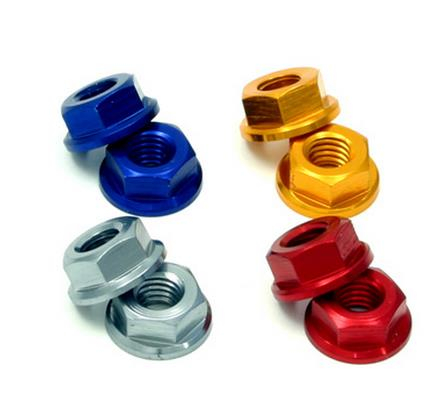 DRC - DRC Flange Nuts - M6mm - Red (4pk) - D58-53-201