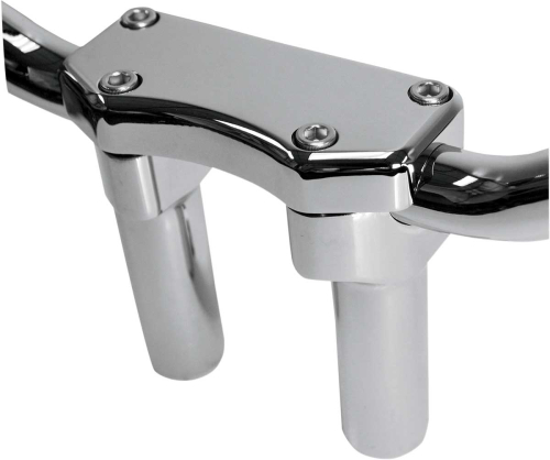 Drag Specialties - Drag Specialties Handlebar Riser/Top Clamp Kit with 1in. Clamping Area - 4in. Tall - Chrome - 0602-0588