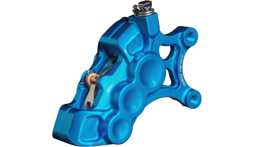 Arlen Ness - Arlen Ness 6-Piston Differential Bore Front Brake Caliper for 11.8in. Rotors - Right Side - Blue - 02-227