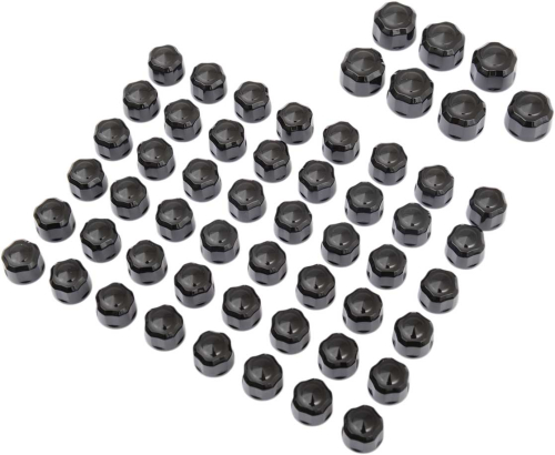 Ciro - Ciro Engine Bolt Cap Set - Diamond-Cut Crown - Black - 70025