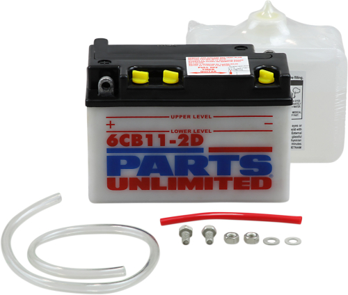 Parts Unlimited - Parts Unlimited 6V Conventional Battery Kit - 6CB11-2D-FP