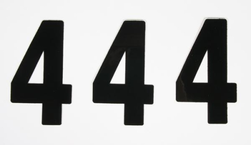 Factory Effex - Factory Effex Mini Pro Number 4in. - No.4 - Black - FX04-2574