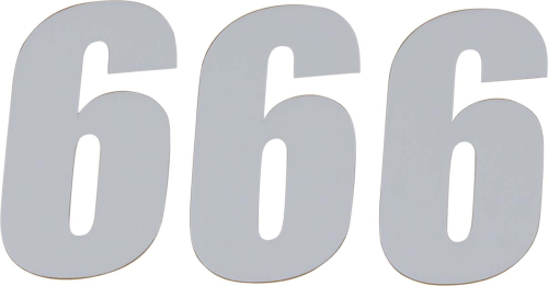 DCOR - DCOR Individual Numbers 4in. - No.6 - White - 45-14-6
