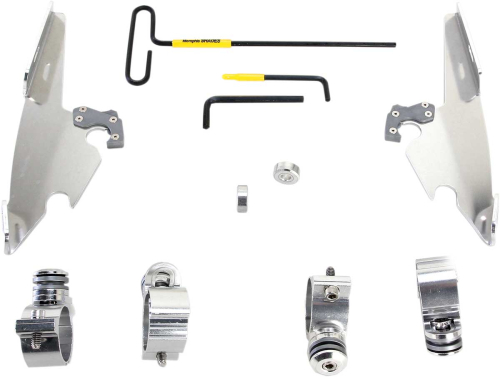 Memphis Shades - Memphis Shades Trigger-Lock Mount Kit for Batwing Fairing - Polished - MEK2008