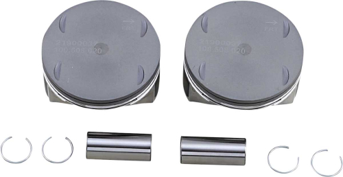 Drag Specialties - Drag Specialties Piston Kit (1746cc., 3.937in. Bore) - .020 Oversize, 10.0:1 Compression - 0911-0052