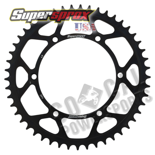 Supersprox - Supersprox Steel Rear Sprocket - 49T - RFE-460-49-BLK