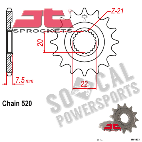 JT Sprockets - JT Sprockets Steel Front Sprocket - 12T - JTF1323.12