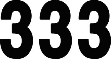 Factory Effex - Factory Effex Pro Numbers 4in. - No. 3 - Black - 04-2573
