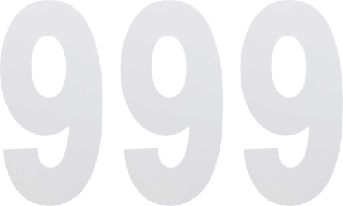 Factory Effex - Factory Effex Standard Numbers 6in. - White - No. 9 - 02-4469