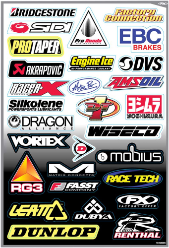 Factory Effex - Factory Effex Sponsor Stickers Kit - 10-68006