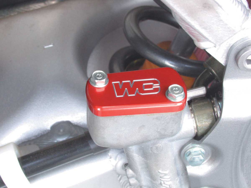 Works Connection - Works Connection Rear Master Cylinder Cover - Red - 21-605