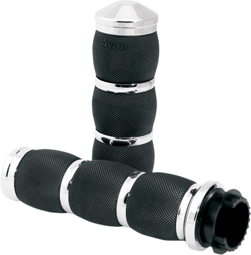 Avon Grips - Avon Grips Air Cushioned Grips  - Chrome - MT-AIR-90-CH