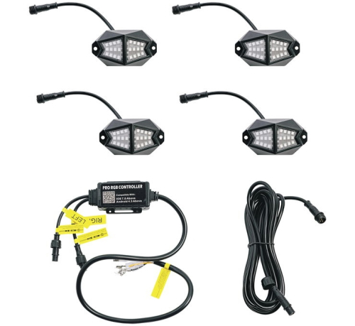 Whip-It - Whip-It Wide-Angle LED Rock Lights - 4 POD - 25-400
