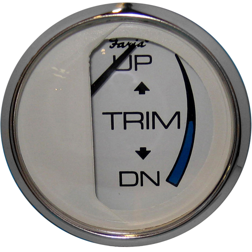 Faria Beede Instruments - Faria Chesapeake White SS 2" Trim Gauge (Mercury / Mariner / Mercruiser / Volvo DP / Yamaha - &#39;01 and Newer)
