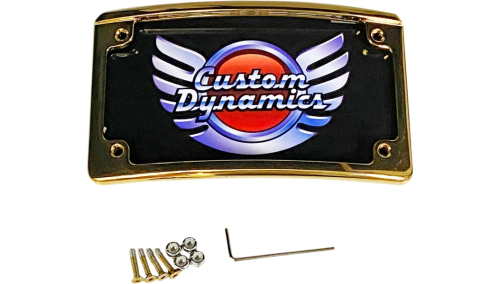 Custom Dynamics - Custom Dynamics Radius LED License Plate Frame - Gold - LPF-RAD-G-LP