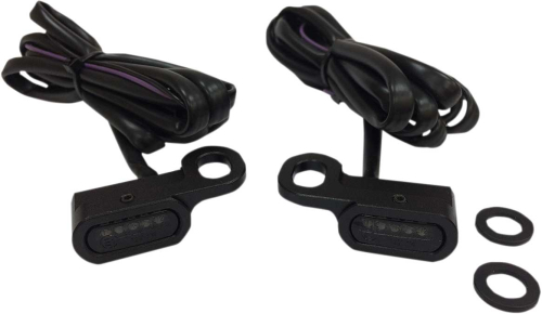 Drag Specialties - Drag Specialties LED Handlebar Marker Lights - Black/Smoke Lens - 2040-2131