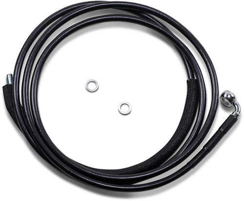 Drag Specialties - Drag Specialties Black Vinyl Coated Hydraulic Clutch Line - +12in. - 0661-0034