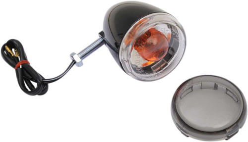 Drag Specialties - Drag Specialties DOT Compliant Rear Turn Signal - Gloss Black - 2020-1430