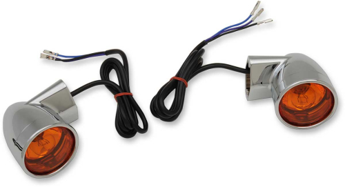 Drag Specialties - Drag Specialties Chrome Bullet-Style Turn Signal - Front - 2020-1377