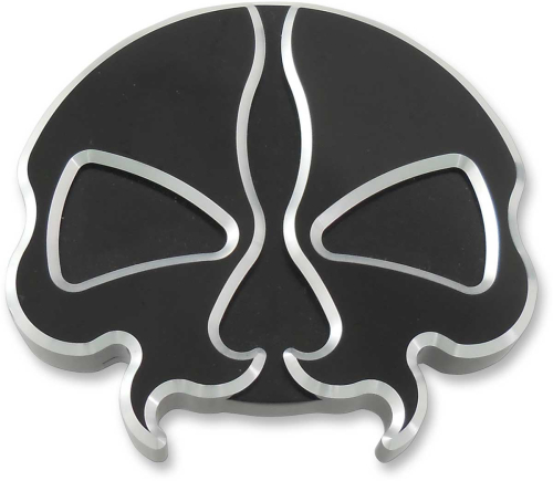 Drag Specialties - Drag Specialties Split Skull Gas Cap - Vented - Black - 0703-0786