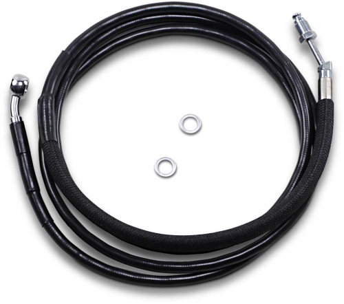 Drag Specialties - Drag Specialties Black Vinyl Coated Hydraulic Clutch Line - +8in. - 0661-0044