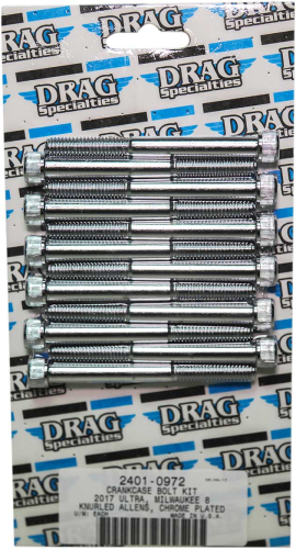 Drag Specialties - Drag Specialties Crankcase Bolt Kit - Knurled - 2401-0972