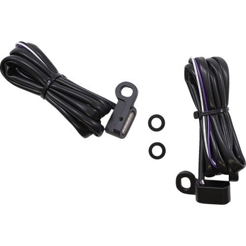 Drag Specialties - Drag Specialties LED Handlebar Marker Lights - Matte Black - Clear Lens - 2040-2780
