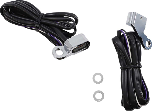 Drag Specialties - Drag Specialties LED Handlebar Marker Lights - Chrome with Smoke Lens - 2040-2783