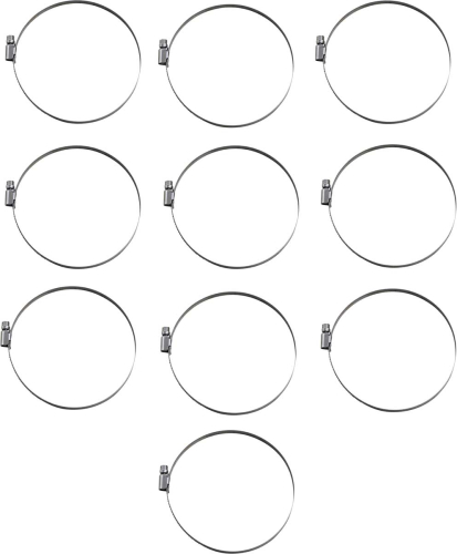 Parts Unlimited - Parts Unlimited Embossed Hose Clamp - 10 Pack - 100-120mm - 2402-0278