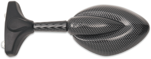 Parts Unlimited - Parts Unlimited Universal Mirrors - Glass Dimensions 4-5/8in. x 3-3/8in. - Carbon Fiber look - 0640-0124