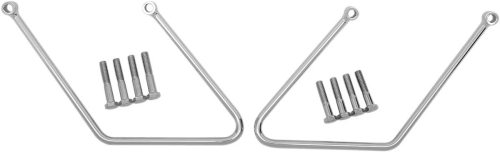 Drag Specialties - Drag Specialties Chrome Saddlebag Support Brackets - 77-0031A