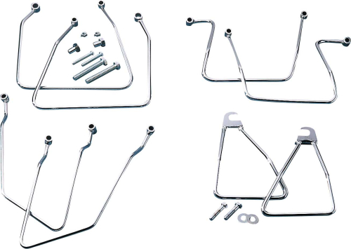 Drag Specialties - Drag Specialties Chrome Saddlebag Support Brackets - 77-0040DS