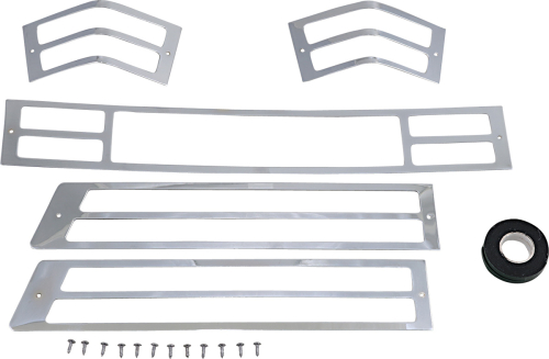 Parts Unlimited - Parts Unlimited Tourbox Light Grille Set for 88-97 Models - Chrome - 45-8917-BC9