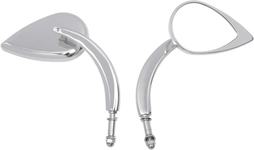 Drag Specialties - Drag Specialties Tear-Drop Mirror - Chrome, Long-Stem - 0640-0387