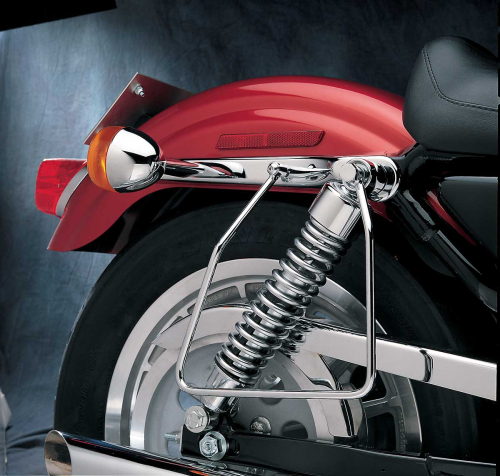 Drag Specialties - Drag Specialties Chrome Saddlebag Support Brackets - 77-0032