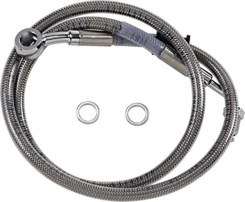 Drag Specialties - Drag Specialties Extended Stainless Steel Front Brake Line Kit - Clear Coated - 30-3/4in. - 1741-5791