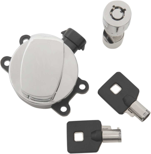 Drag Specialties - Drag Specialties Side Hinge Ignition Switch with Fork Lock - Chrome - 2106-0248
