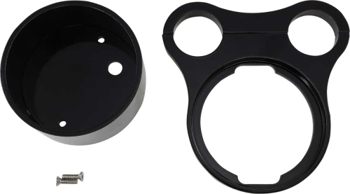Drag Specialties - Drag Specialties Tee-bar Gauge Mounts for 1 1/2in. Mounts - Flat Black - 2210-0563