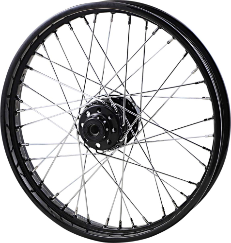 Drag Specialties - Drag Specialties Replacement Front Laced Wheel - 21in. x 2.5in. - Gloss Black - 0203-0669