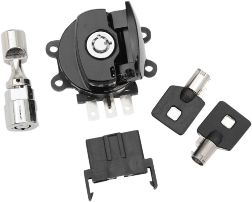 Drag Specialties - Drag Specialties Side Hinge Ignition Switch with Fork Lock - Black - 2106-0253