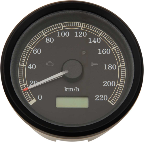 Drag Specialties - Drag Specialties Programmable 3-3/8in. Electronic Speedometer - 220kmh - 2210-0390
