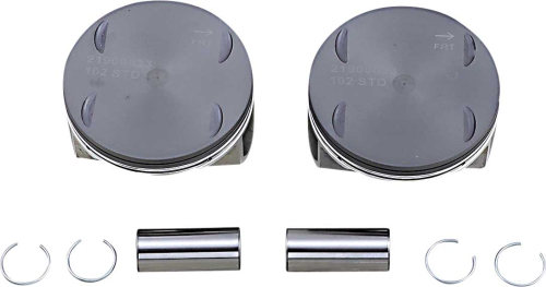 Drag Specialties - Drag Specialties Piston Kit (1868cc., 4.000in. Bore) - Standard Bore, 10.5:1 Compression - 0911-0053
