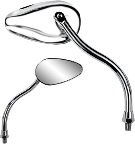 Parts Unlimited - Parts Unlimited X-Treme Mini Teardrop Mirror - Standard - Chrome - 0640-0960