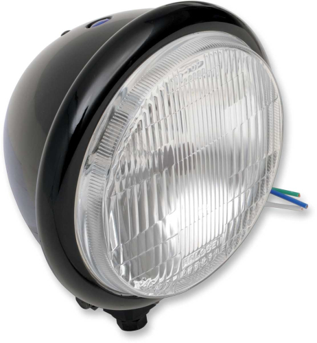 Drag Specialties - Drag Specialties 5 3/4in. Headlight Assembly - Gloss Black - 2001-0553