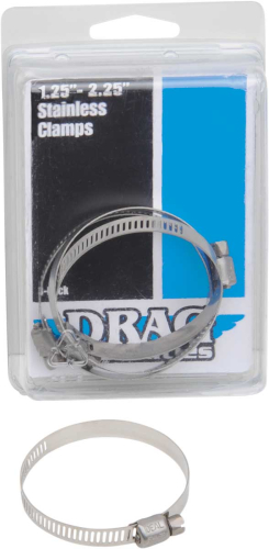 Drag Specialties - Drag Specialties Stainless Steel Worm Clamps - 1.25in.-2.25in. Diameter - 114-6228