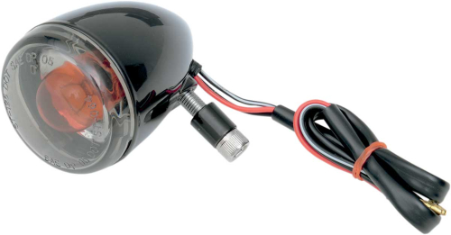 Drag Specialties - Drag Specialties Front DOT Approved Turn Signal - Gloss Black - 2020-0474