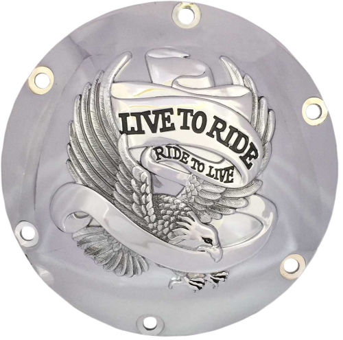 Drag Specialties - Drag Specialties Live to Ride Derby Cover - Chrome - 1107-0629